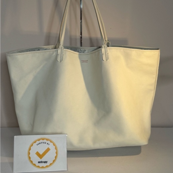 Goyard Anjou Reversible Tote Coated Canvas GM White Certified Authentic - Picture 3 of 15